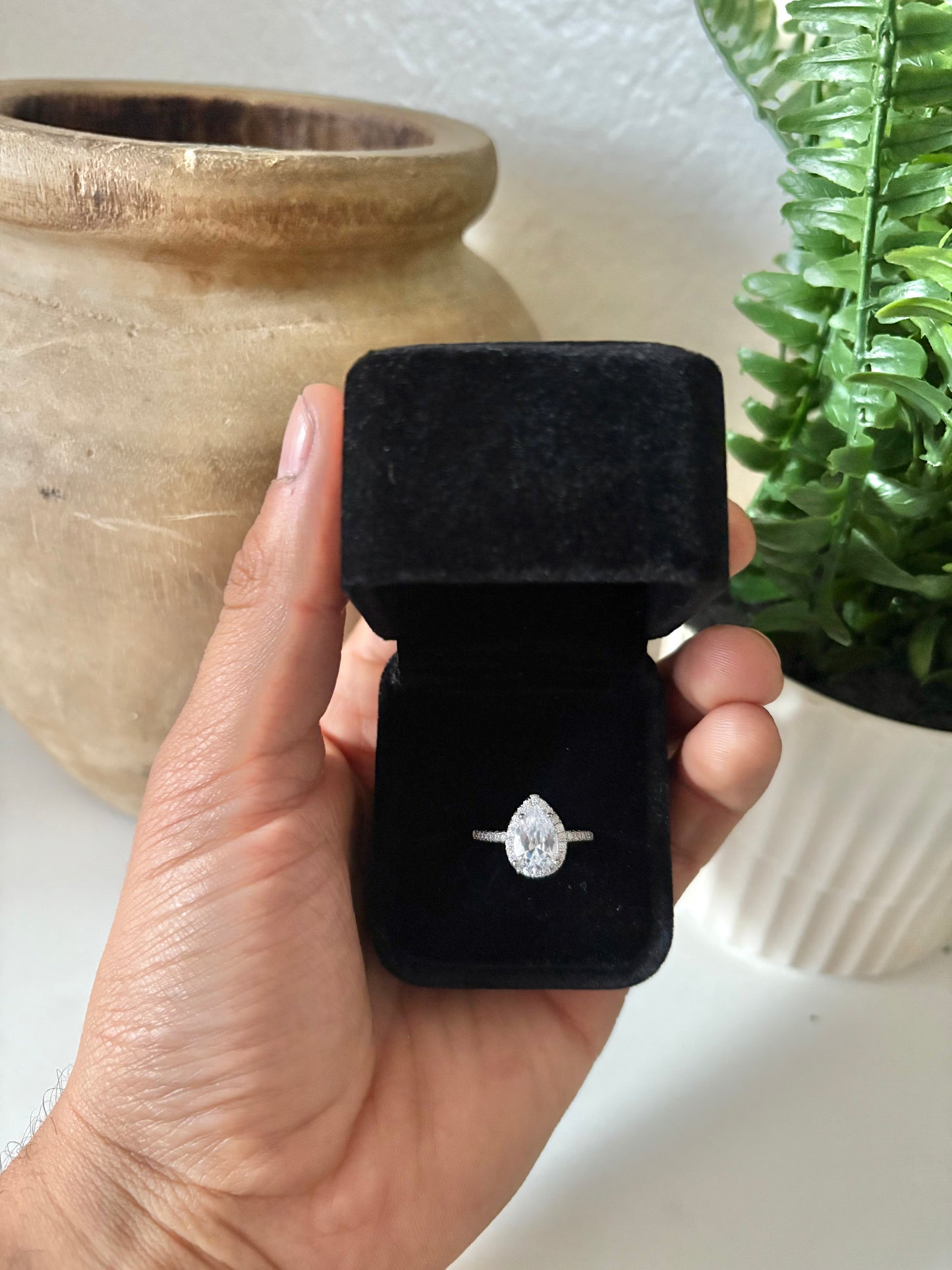3ct Pear Cut Tear Drop Cut Wedding Ring Promise Ring